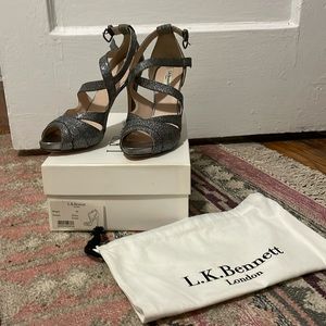L.K. Bennett London Megan Heels - Pewter - Size 39